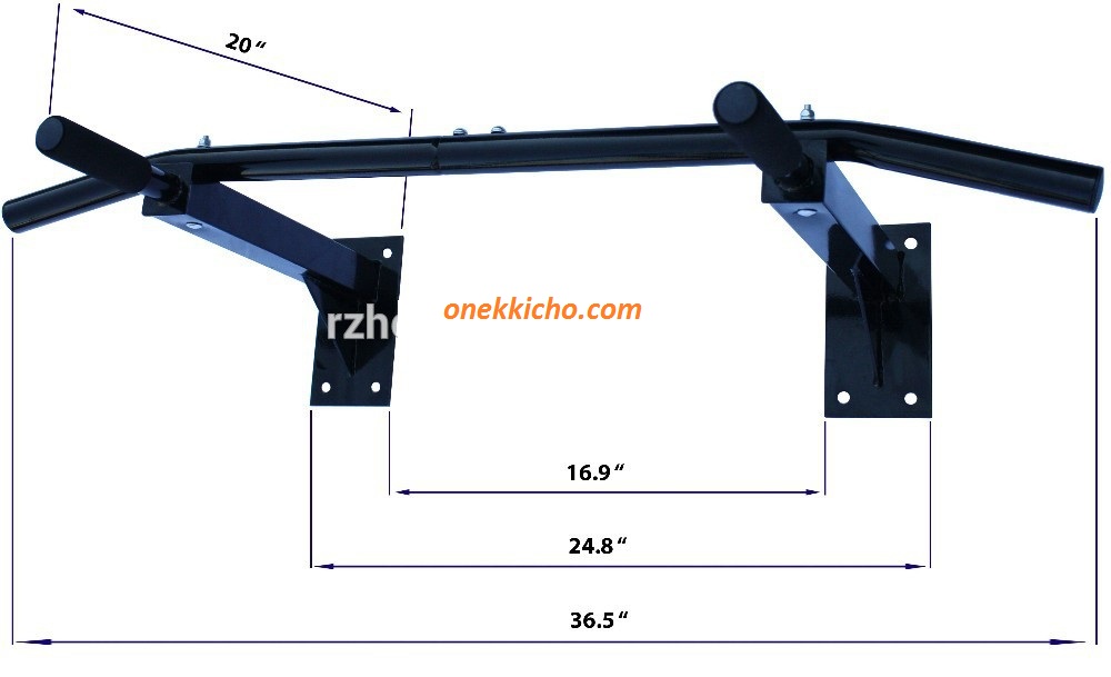 Picture of Wall Mounted Pull Up Chin Up Bar - Foam Grip - Black