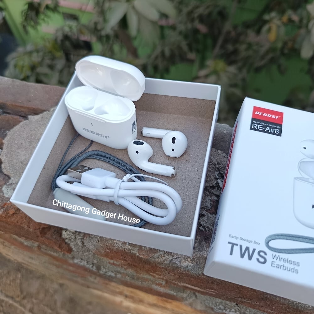 Picture of RECRSI RE-Air8 TWS Wireless Earbuds - White
