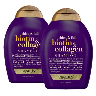 Picture of UK product Hair care Ogx nourishing + coconut milk, biotin and collagen, And argan oil shampoo used for male/ female - 385 ml