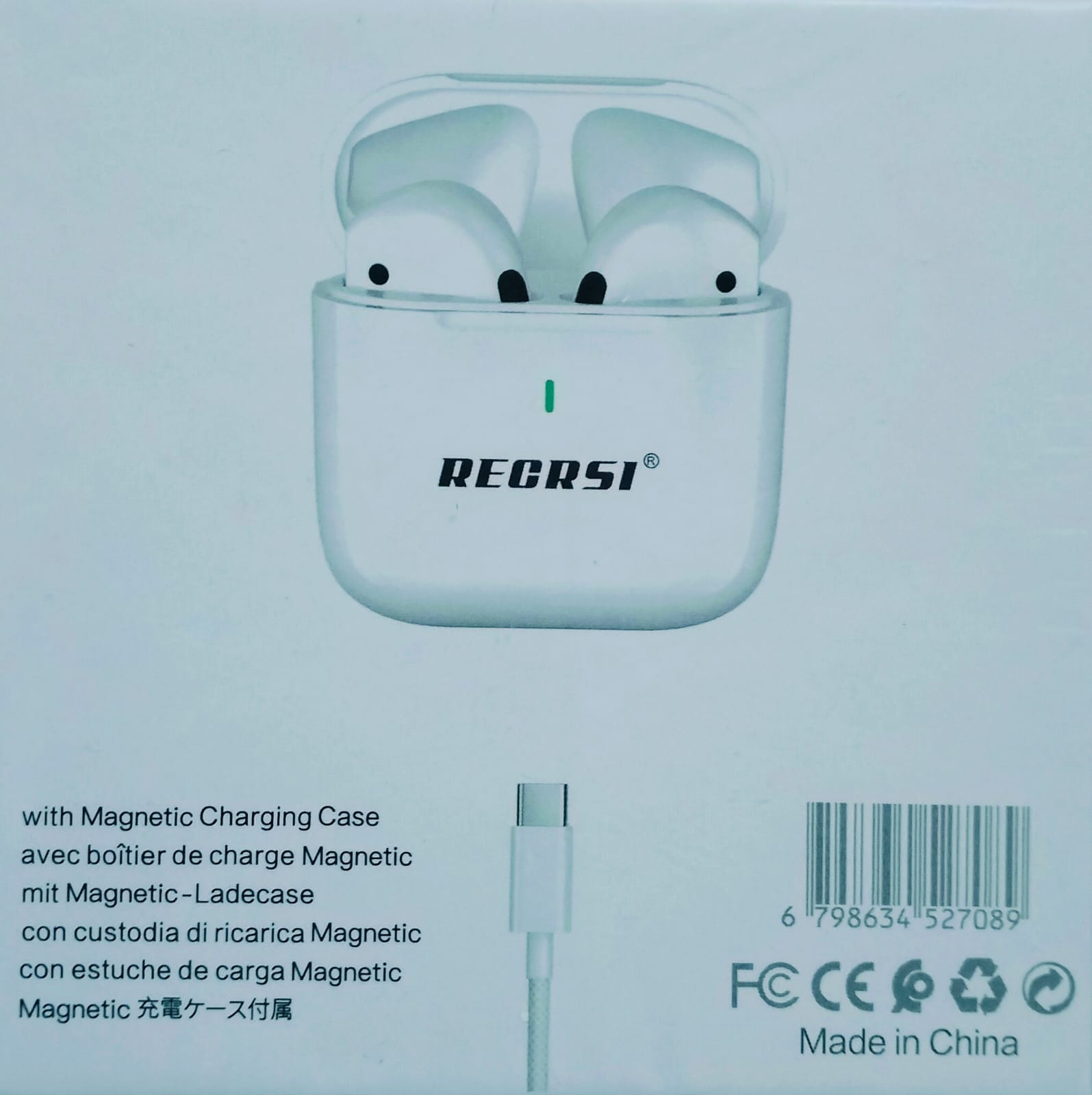 Picture of RECRSI RE-Air8 TWS Wireless Earbuds - White