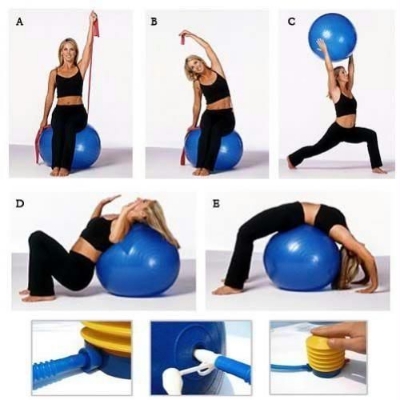 Picture of Gymnastic Fitness Ball With Pumper - Multicolor