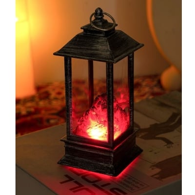 Picture of Simulation Fire Wind Lamp Portable Small Halloween LED Light Decor Eid,Ramadan