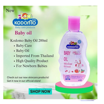 Picture of Kodomo Baby Oil 200ml Pink Hanabaki
