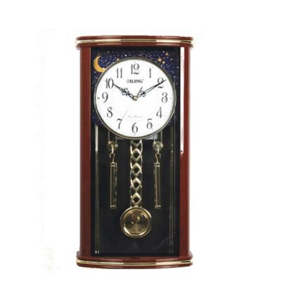 Picture of Music table clock wall clock dual-purpose rectangular classic style silent grandfather pendulum wall clock