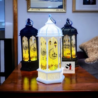 Picture of Muslim Ramadan Festival Decor Supplies Led Wind Lantern Pendant Eid Mubarak Light Ornament Ramadan Decoration For Home