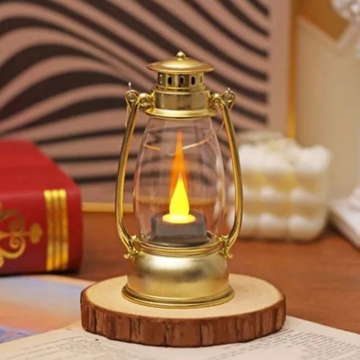 Picture of Led Vintage Kerosene Lamp Effect Table Lamp, Suitable For Indoor And Outdoor, Camping, Party, Festival Decoration