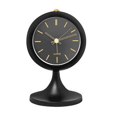 Picture of Desk Clock, Modern Simple Alarm Clock, 5 Inch Metal Desktop Clock, Silent and Non-Ticking, Home Decorative Clock, Easy to Read in The Office/Bedroom
