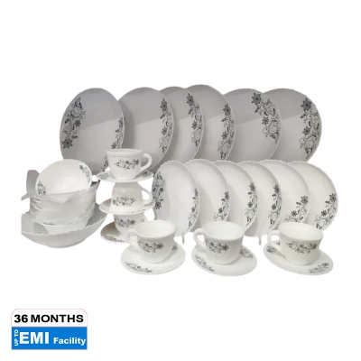 Picture of 39 Pcs Pyrex Opal Glassware White Oven Save Dinner Set - Dinner Set