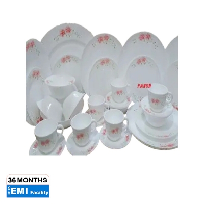 Picture of 42 Pcs Pyrex Opal Glassware White Oven Save Dinner Set - Dinner Set