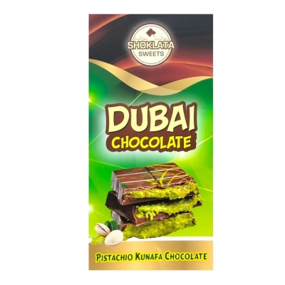 Picture of Shokolata Sweets Dubai Chocolate Pistachio Kunafa | Premium Middle Eastern Chocolate Delight | 100g