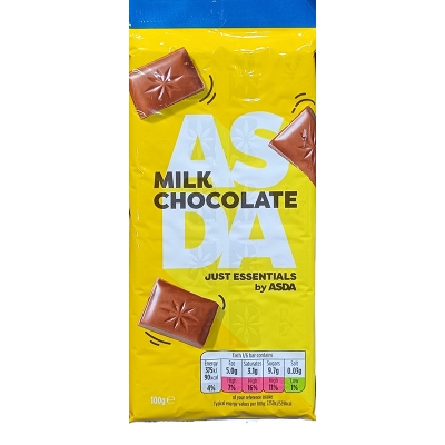 Picture of ASDA Milk Chocolate 100g  1 pcs