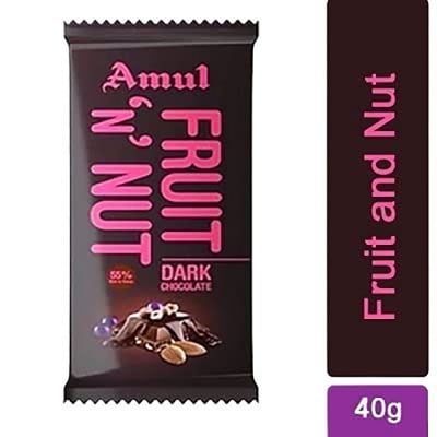 Picture of Amul Fruit N Nut Chocolate 40gm. Box (Pack of 1 )