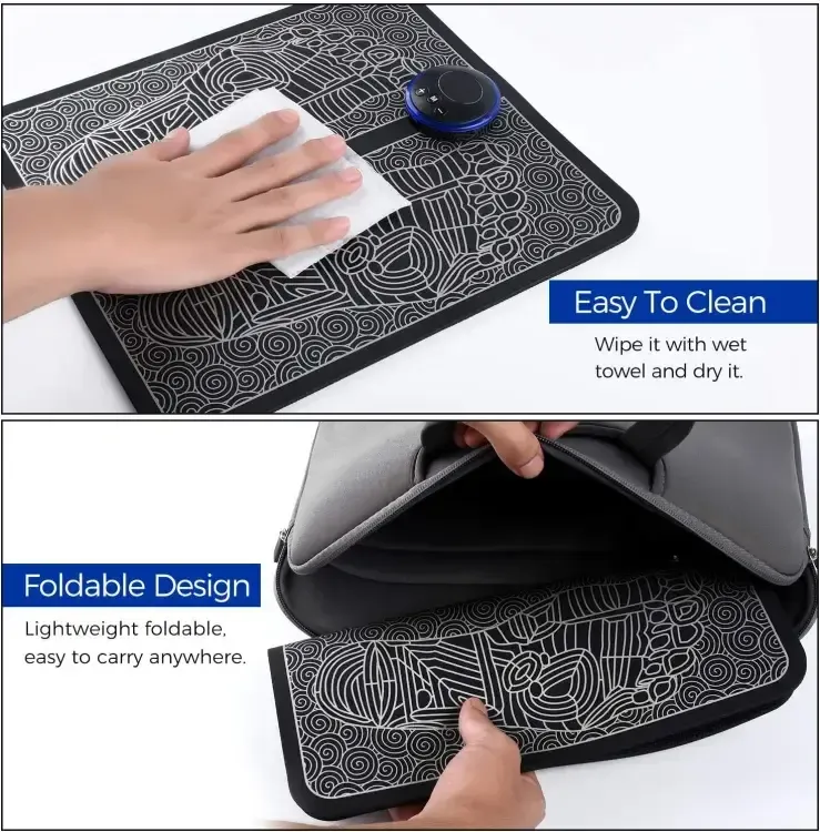 Picture of Ems Foot Massage Mat Automatic Electric Physiotherapy Tens Massager Relax 9 Gear 1pc