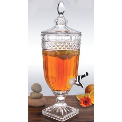 Picture of 3 lt Glass Dispenser with Tap Sherbet Dispenser Party Carboy Soft Drink