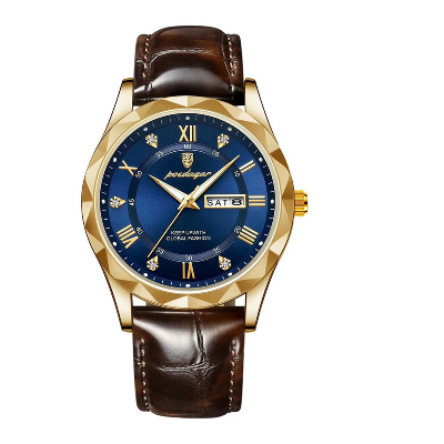 Picture of Poedagar Leather Quartz Business Analog Wristwatch for Men (615 )