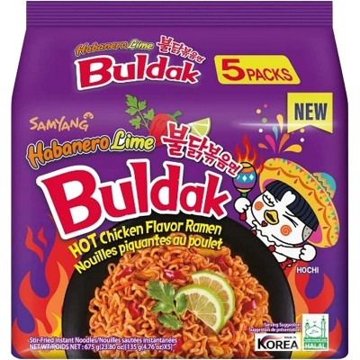 Picture of Samyang Buldak Spicy RamenHot ChickenKorean Stir-Fried Instant Noodle 5 pack