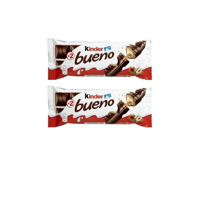 Picture of Kinder Bueno Milk & Hazelnut Chocolate Bar 43 Grams (Pack Of 2)