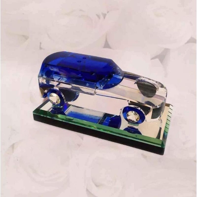 Picture of 3D Color Famous Crystal Glass Car Model For Gifts & Room Decoration