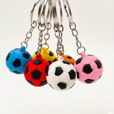 Picture of Mini Football Keychain / Soccer Ball Keychain – Sports Key Ring for Kids, Gifts, Rewards & Party Favors