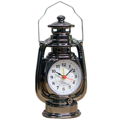Picture of The Old British Retro Alarm Clock Random Color Creative Household Products Retro Style Kerosene Lamp Alarm Clock For Explorer