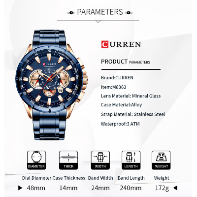 Picture of CURREN 8363 Mens Fashion Watch Quartz