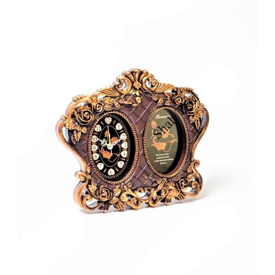 Picture of Clock and Photo Frame Chocolate Dark Clock Table Watch - Wall Frame