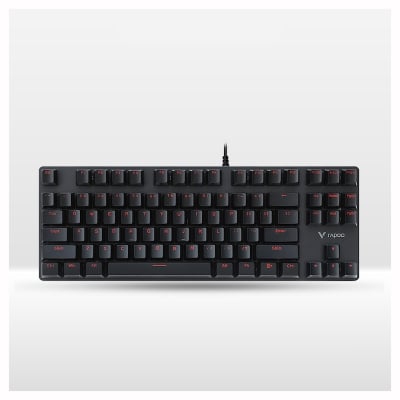 Picture of Rapoo VPRO V500 Alloy Blue Switch Backlit Mechanical Gaming Keyboard 87-key key layout High-speed response Conflict-free design