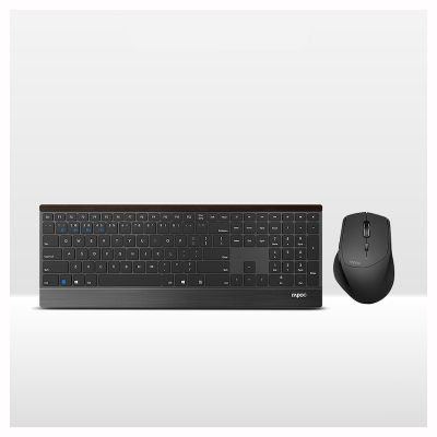 Picture of Rapoo 9500M Multi-mode Wireless Keyboard & Mouse Combo Supports Bluetooth 3.0, 4.0 and 2.4 GHz Modes Compatible with Windows and Mac
