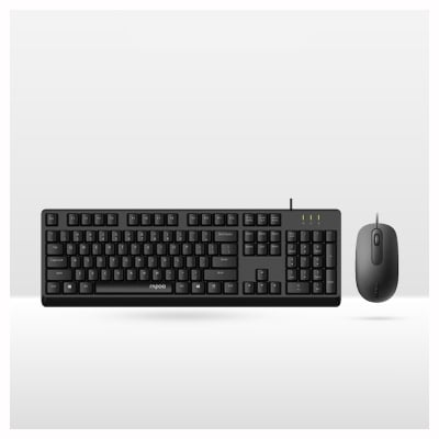 Picture of RAPOO X130PRO Wired Optical Mouse & Keyboard Combo - Plug & Play for PC Laptop Computer