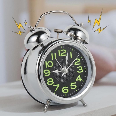 Picture of Twin Bell Table Clock.Loud Alarm Clock. for Home, Office, Decor, Showpiece Item Best for Kids & Students