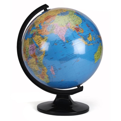 Picture of 30cm World Globe Educational Political Map Swivel Rotating Desk Top Globe - Geography Learning Home School Office Decoration - Diameter 32cm