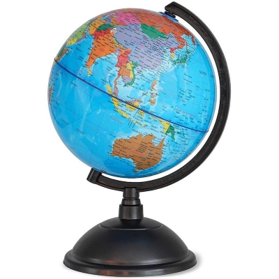 Picture of 20cm Blue Ocean World Globe Map With Swivel Stand Geography Educational Toy Gift