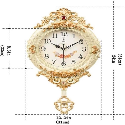 Picture of Home Wall Clocks European Style Clock Home Creative Wall Clock Living Room Bedroom Wall Hanging Table Mute Living Room Clock 21 Inch Home Office Decorations Brand: XIANGGUI 1983