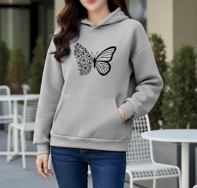 Picture of Premium Comfortable Printed Ladies Winter Hoodie
