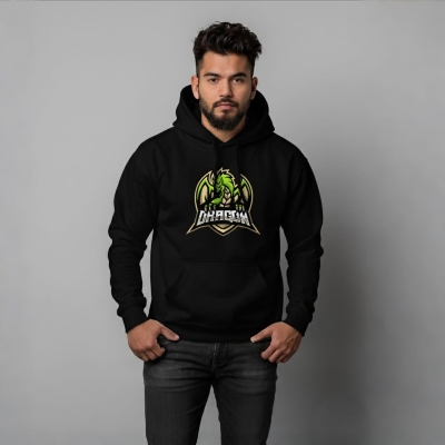 Picture of Men's Premium Printed Hoodie - Black