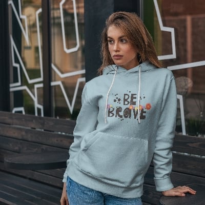 Picture of Warm Nest Ladies Hoodie - Sky Blue