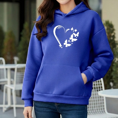 Picture of Premium Comfortable Printed Ladies Winter Hoodie
