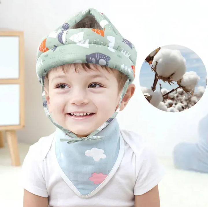Picture of Baby Safety Helmet Protector Adjustable Harness Baby Head Protector without Bumps Head Cushion Safety Helmet D Leathers