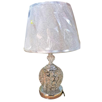 Picture of Transparent Bedroom K9 Crystal Table Lamps Lights Desk Bedside Standard Lighting Living Room Lamparas de Mesa 110-240V High 64* Wide 33CM Warm Light