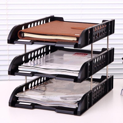 Picture of Deli 9217 file frame data frame file storage rack shelf file column file baskets file tray documentation block office supplies