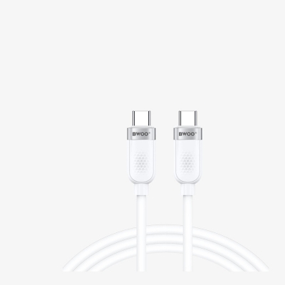 Picture of Bwoo BO-X315C-C USB Type-C Male to Male, 1 Meter, White Charging & Data Cable