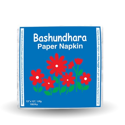 Picture of Bashundhara Paper Napkin (100 Pcs, Non-Perfumed)