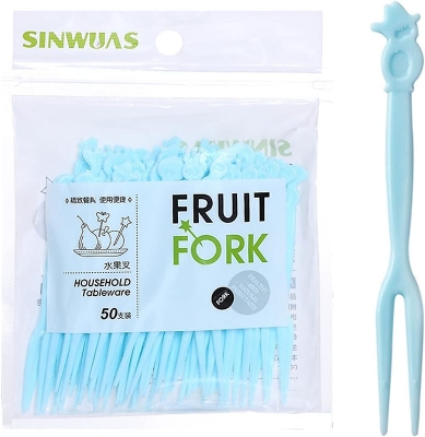 Picture of Candy Color Mini Fruit Household Picks Plastic Dessert Forks