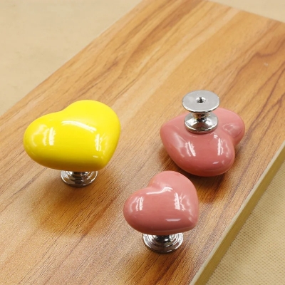 Picture of Handle Toilet Press Button Heart Shaped Press Tank Push Switch Toilet Bathing Room Decor Water Press Flush Button Home Tools