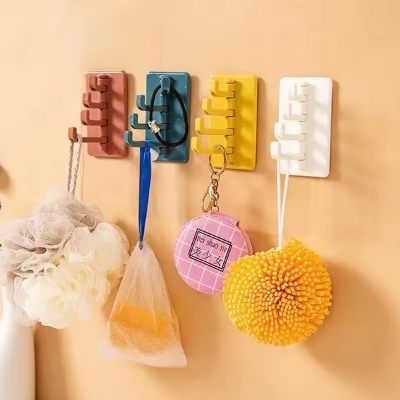 Picture of 4 Hooks Rotating Wall Adhesive Hanger