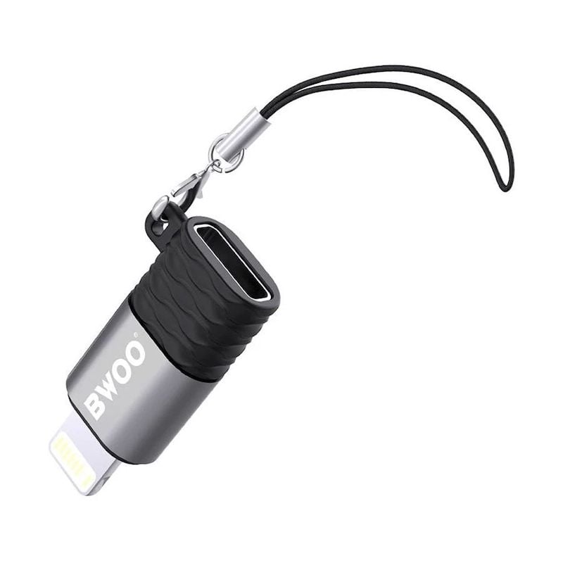 Picture of Bwoo BO-BZ37 Lightning Male to Type-C Female Grey OTG Converter