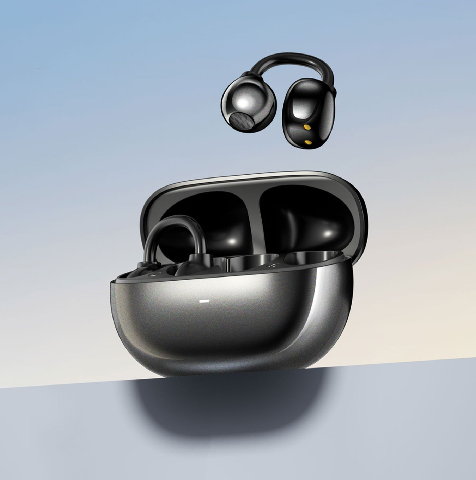 Picture of Bwoo BO-BW39 Open-Ear Clip-On Black TWS Bluetooth Earbuds