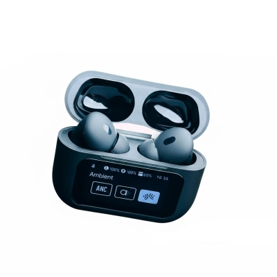 Picture of A9 Pro AirPods (White): Wireless Earbuds with LED Display & Active Noise Cancellation