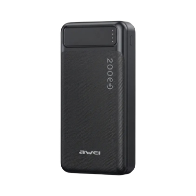 Picture of :  🔋 Awei P6K 20000mAh Power Bank – Dual USB Output, Fast Charging & Compact Design | Long-Lasting Backup for All Devices