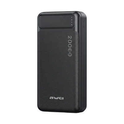 Picture of :  🔋 Awei P6K 20000mAh Power Bank – Dual USB Output, Fast Charging & Compact Design | Long-Lasting Backup for All Devices